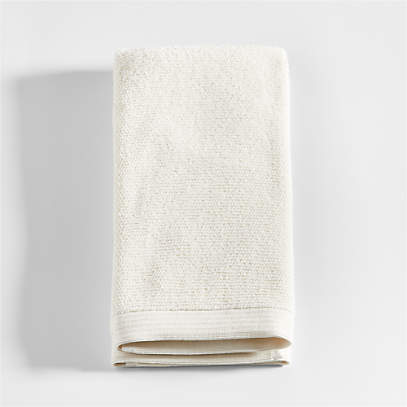 Bright White Antimicrobial Organic Cotton Hand Towel + Reviews