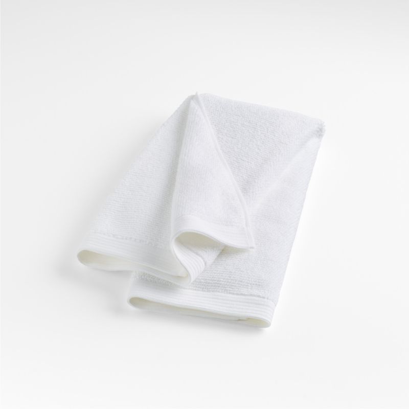 Bright White Antimicrobial Organic Cotton Hand Towel