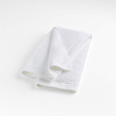 Bright White Antimicrobial Organic Cotton Hand Towel + Reviews