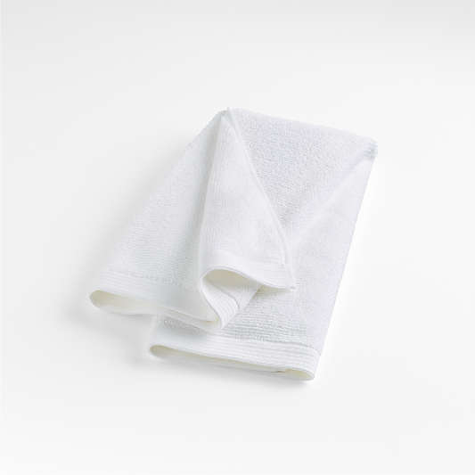 Bright White Antimicrobial Organic Cotton Hand Towel