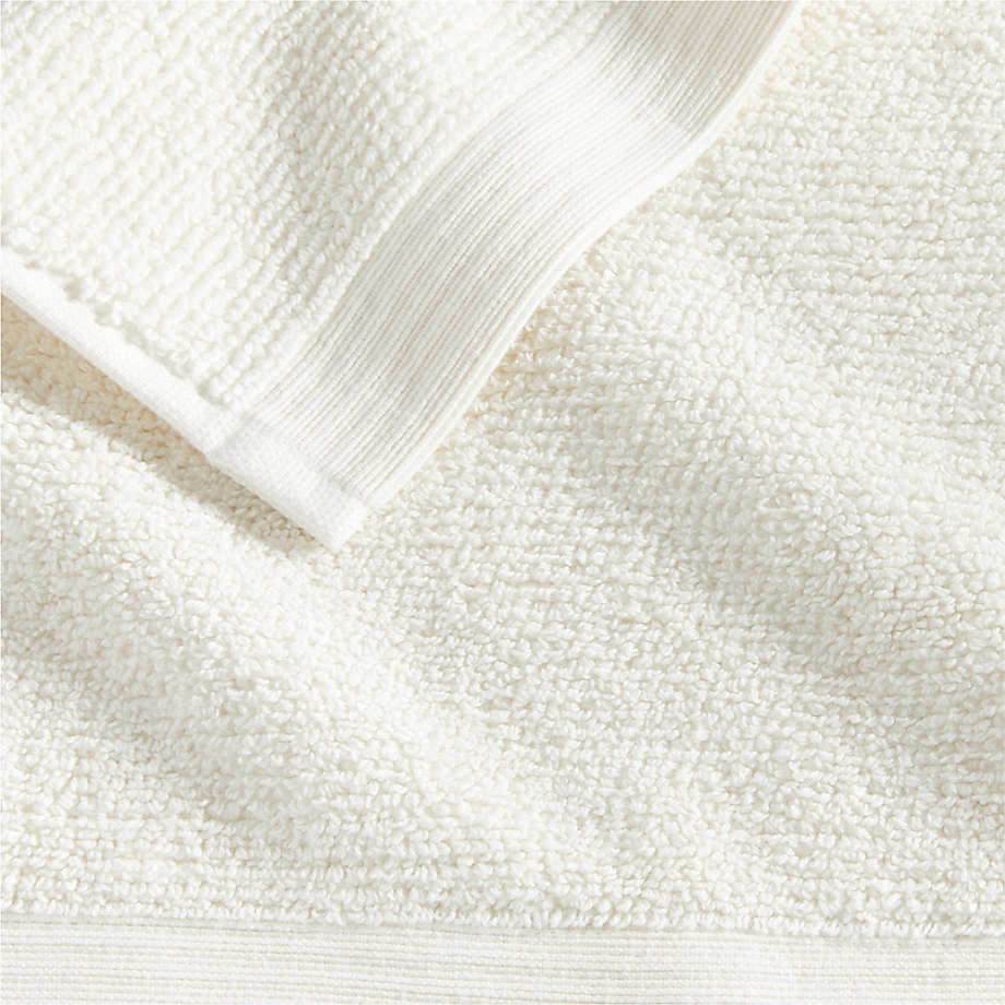 Crate and Barrel Antimicrobial Organic Cotton Bath Towel - Bright White