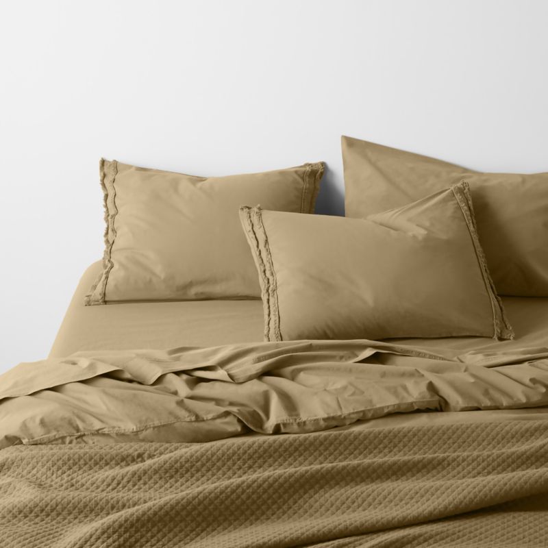 Favorite Washed Organic Cotton Aged Bronze King Bed Pillow Sham - image 5 of 6