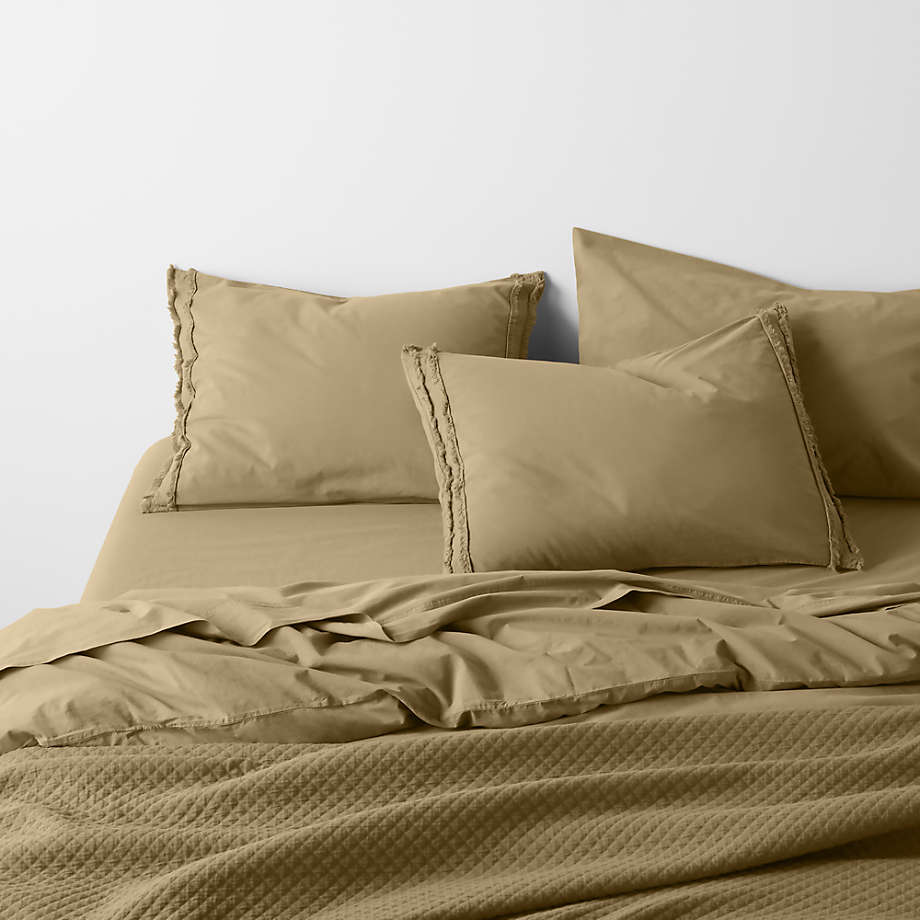 Colored Bed Sheet Set, Natural Cotton