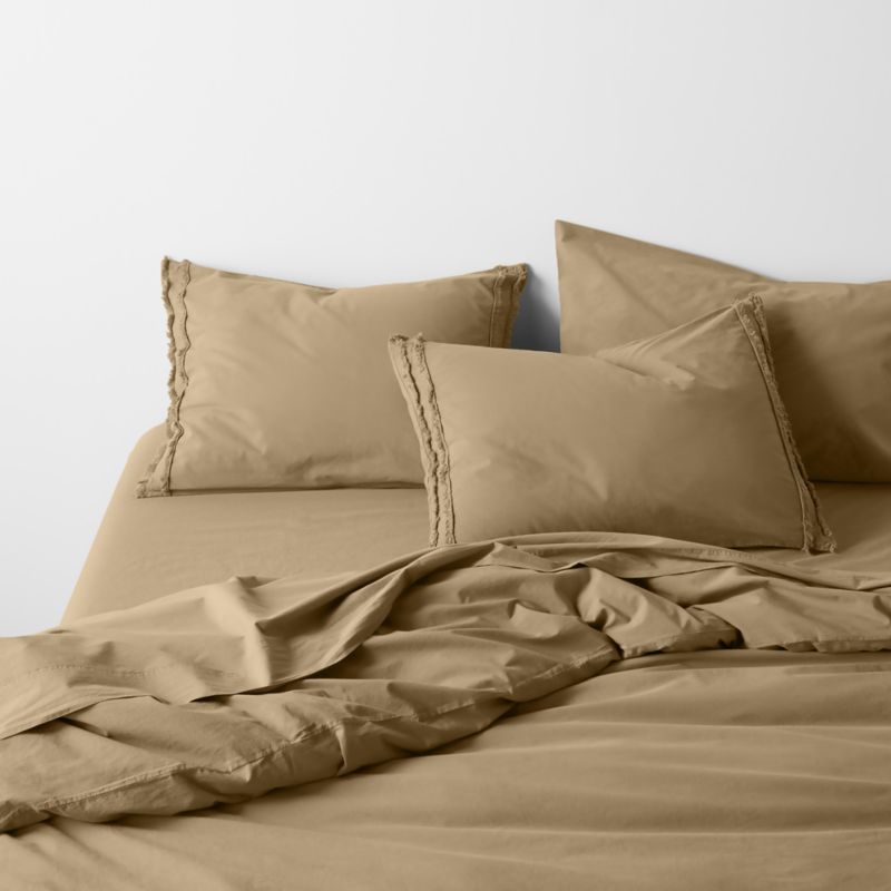 Favorite Washed Organic Cotton Aged Bronze Standard Bed Pillow Sham +  Reviews