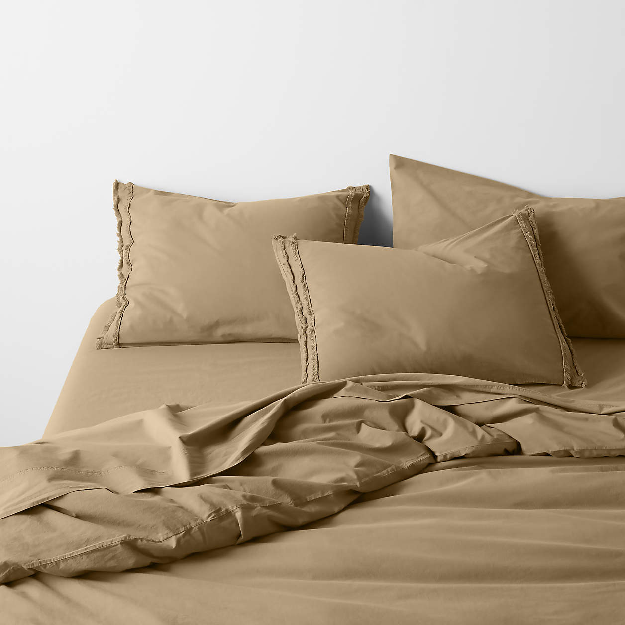 Favorite Washed Organic Cotton Aged Bronze King Duvet Cover Crate