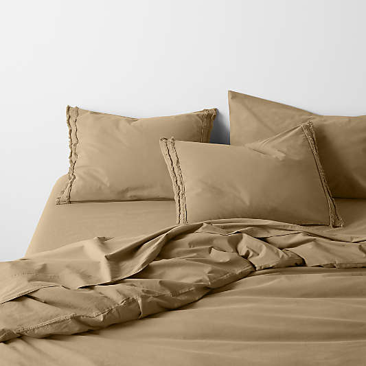 Favorite Washed Organic Cotton Aged Bronze King Bed Pillow Sham