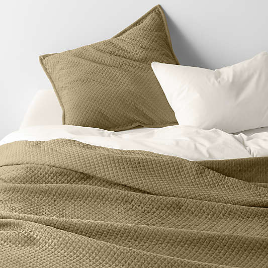 Organic Cotton Aged Bronze King Bed Coverlet