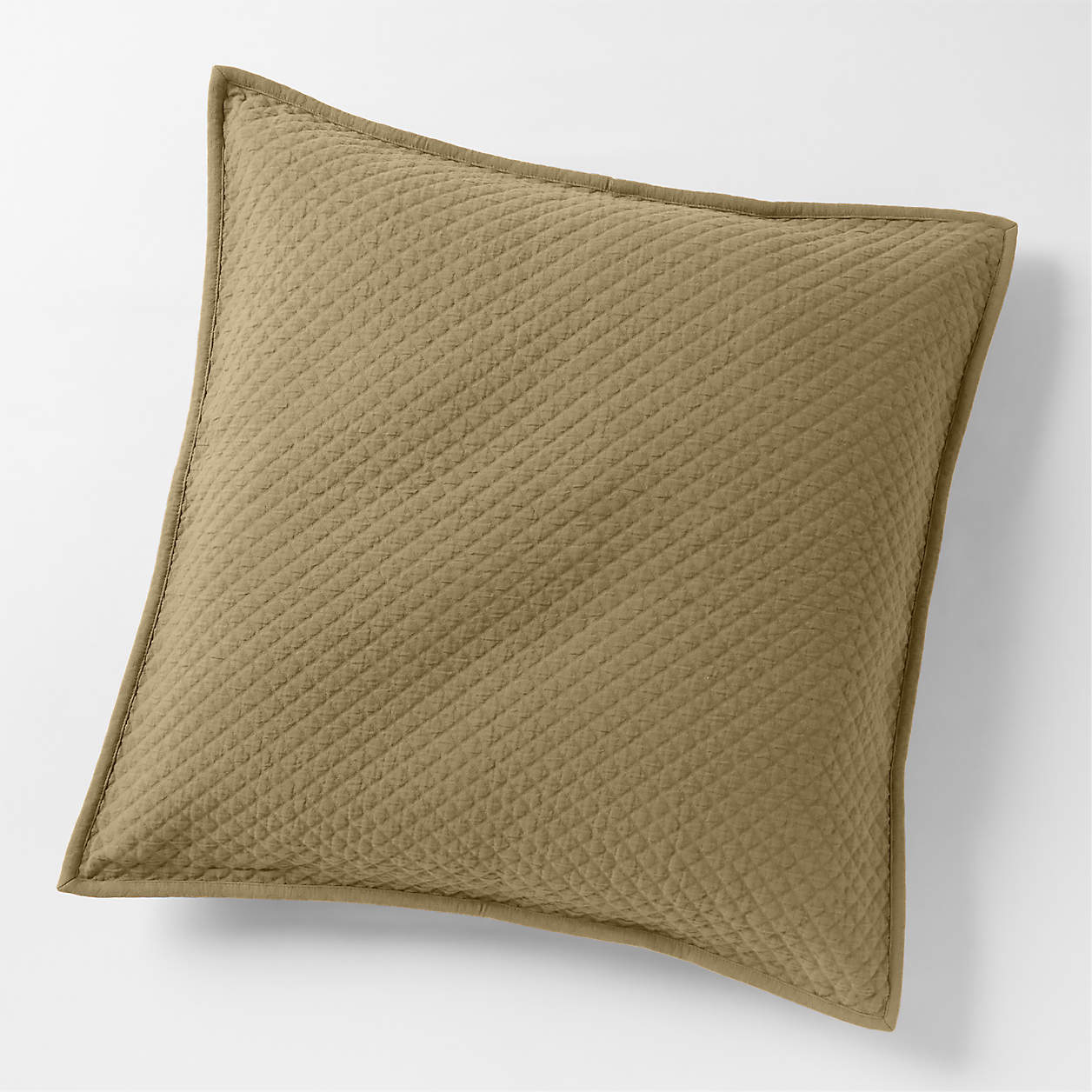 Organic Cotton Aged Bronze Euro Sham Crate & Barrel
