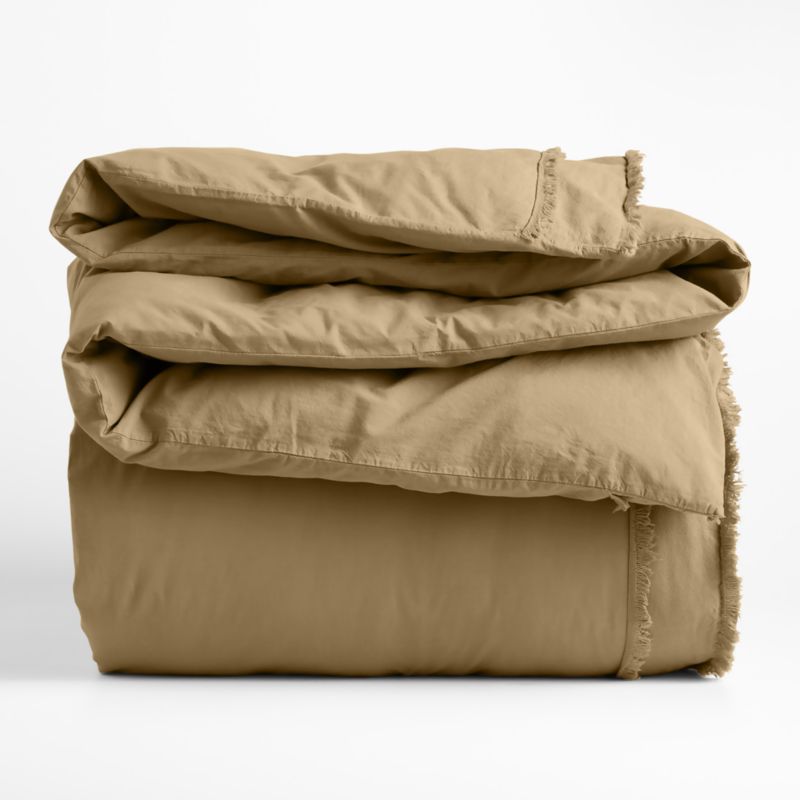 Favorite Washed Organic Cotton Aged Bronze Duvet Cover - image 5 of 10