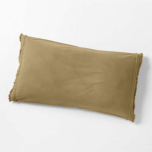 Favorite Washed Organic Cotton Aged Bronze King Bed Pillow Sham