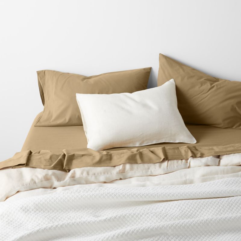 Favorite Washed Organic Cotton Aged Bronze King Bed Sheet Set - image 4 of 12