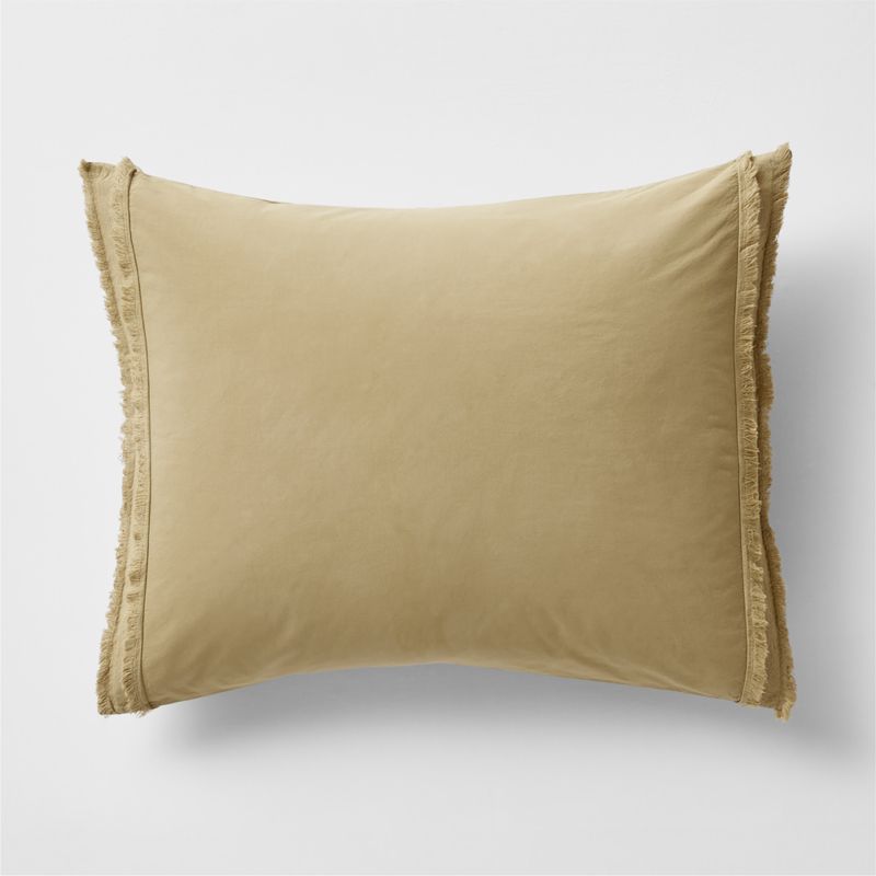 Favorite Washed Organic Cotton Aged Bronze Standard Bed Pillow Sham