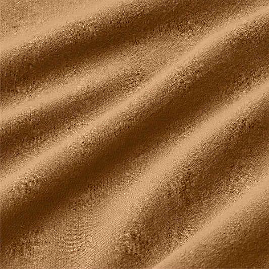 Organic Cotton Brulee Brown Eyelash Fringe Standard Pillow Sham