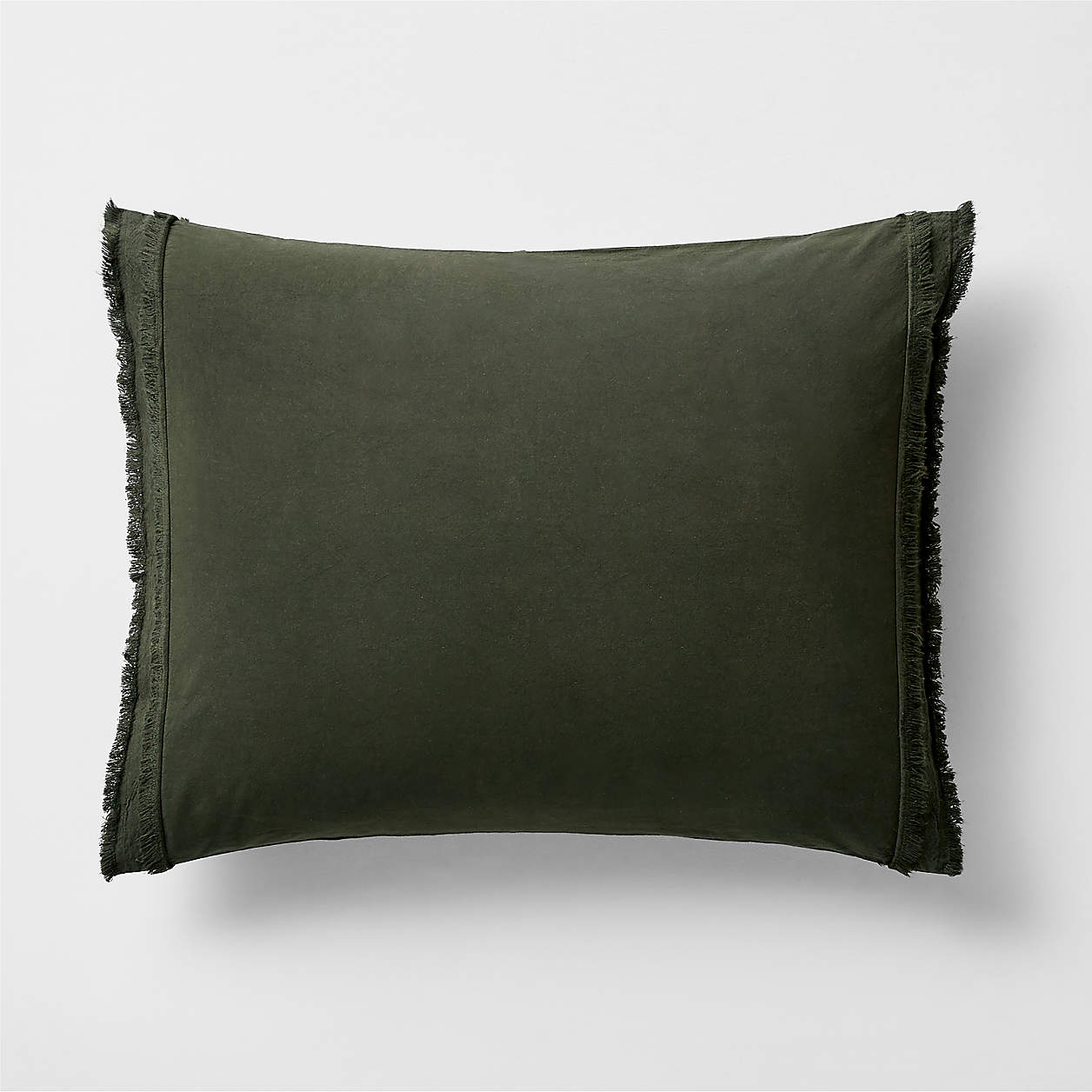 Favorite Washed Organic Cotton Ficus Green Bed Pillow Shams Crate