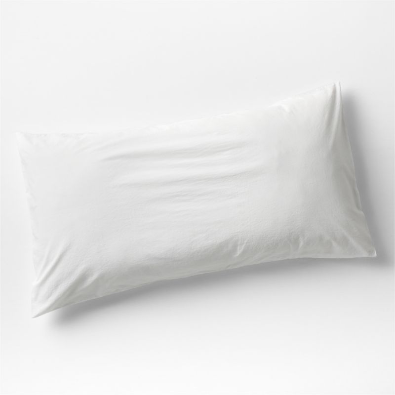 Favorite Washed Classic Organic Cotton White King Bed Pillow Sham