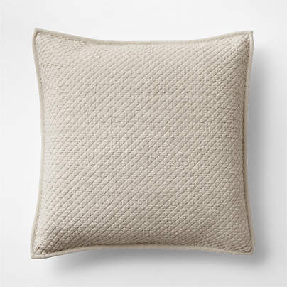 Organic Cotton Sand Beige Euro Pillow Sham