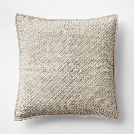 Organic Cotton Sand Beige Euro Pillow Sham