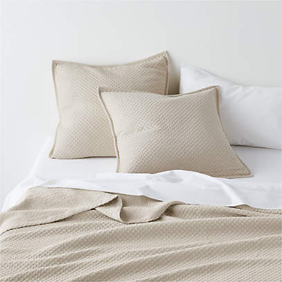 Aire Crinkle Cotton Linen Blend Brulee Brown Full/Queen Comforter