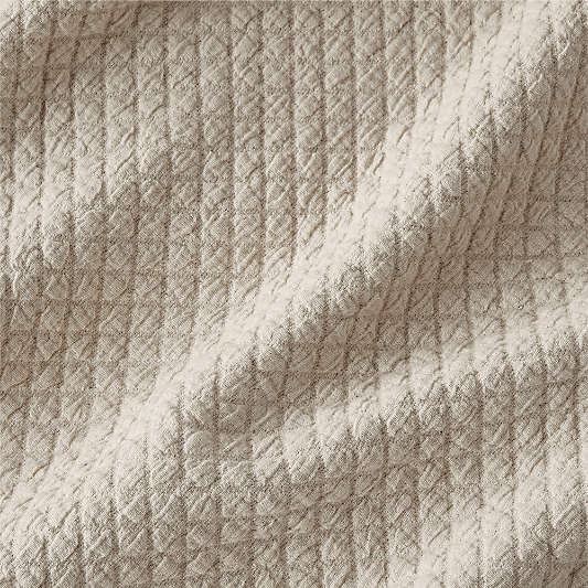 Organic Cotton Sand Beige King Coverlet