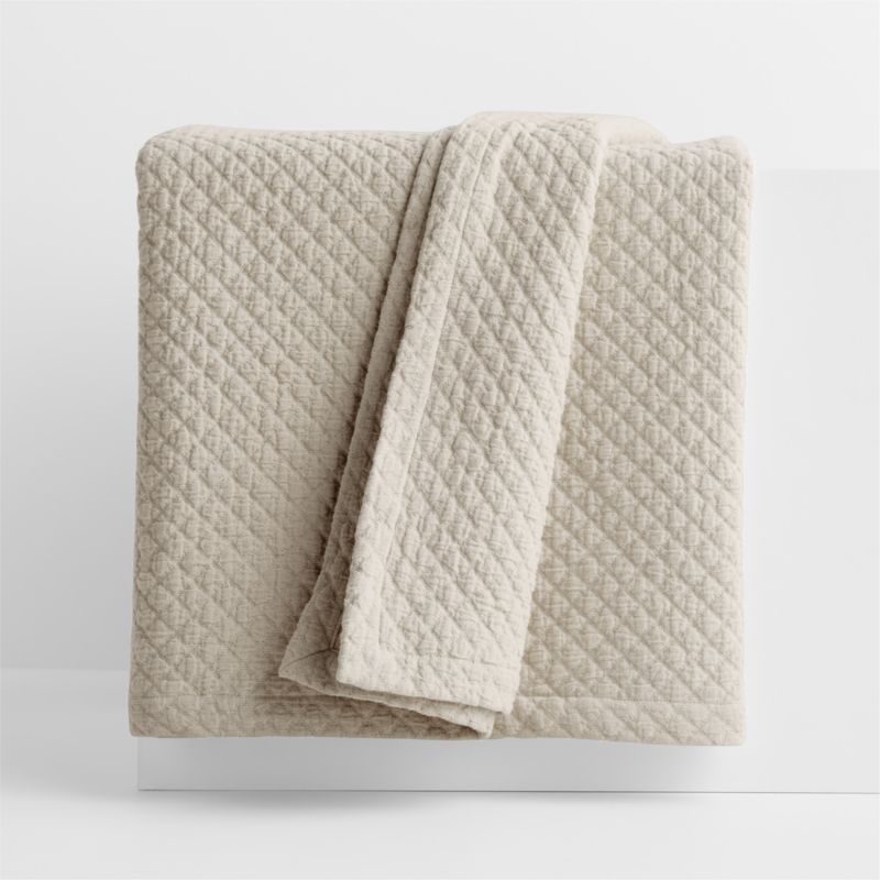 Organic Cotton Sand Beige King Coverlet - image 4 of 6