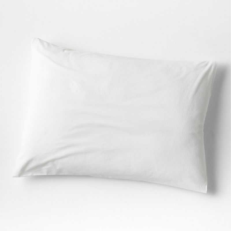 Favorite Washed Classic Organic Cotton White Standard Bed Pillow