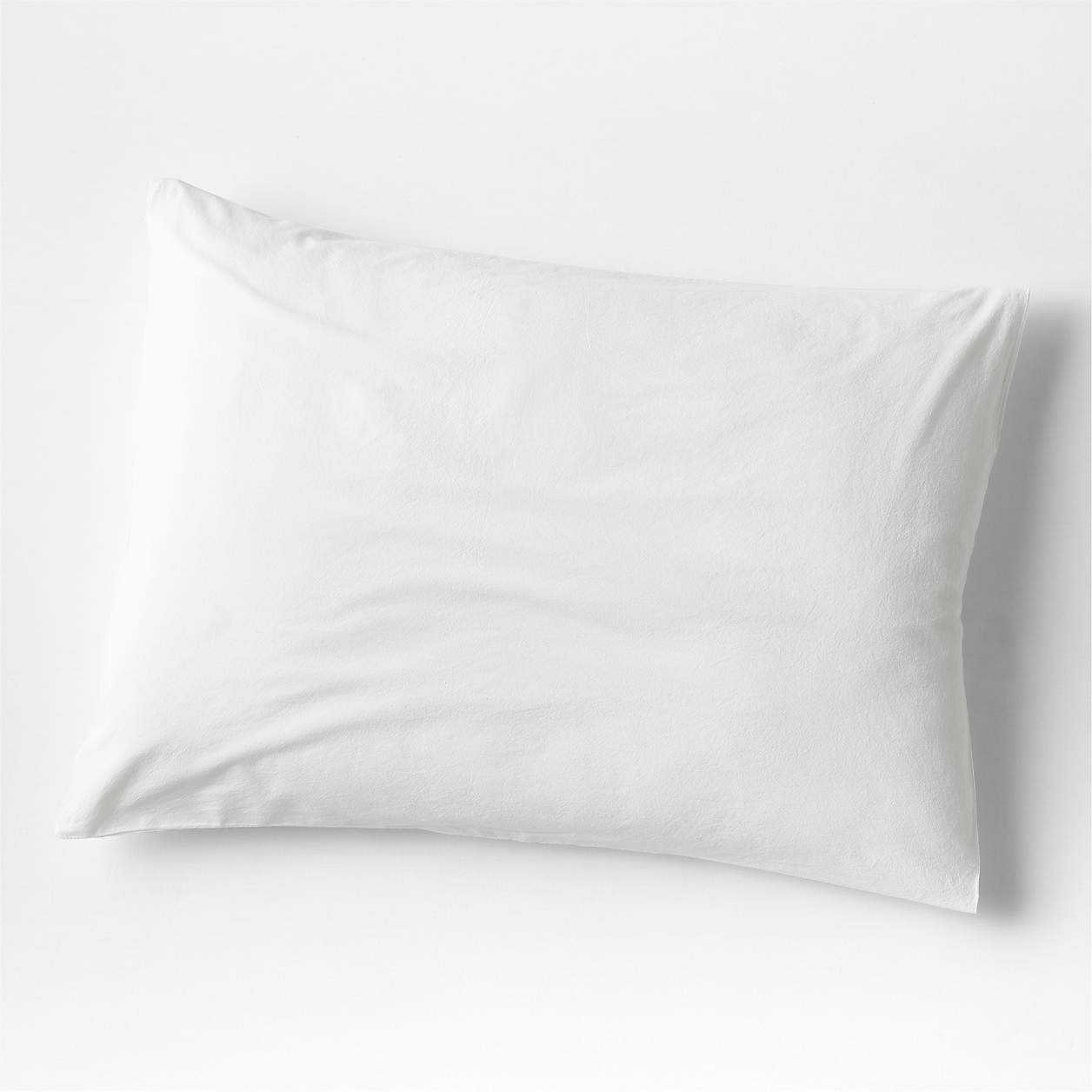 Organic Cotton Crisp White Standard Pillow Sham Crate & Barrel