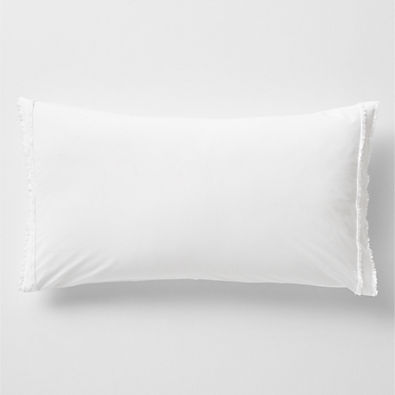 View Favorite Washed Organic Cotton White Eyelash King Bed Pillow Sham details