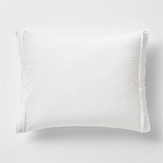 Favorite Washed Organic Cotton White Bed Pillow Shams