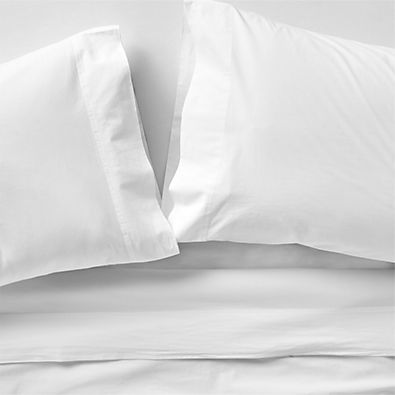 View Favorite Washed Organic Cotton White Queen Bed Sheet Set details