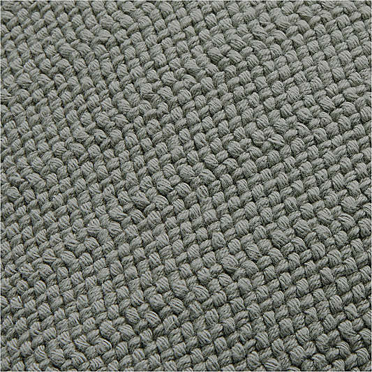 Organic Cotton Basketweave 20"x20" Shadow Sage Green Throw Pillow Cover