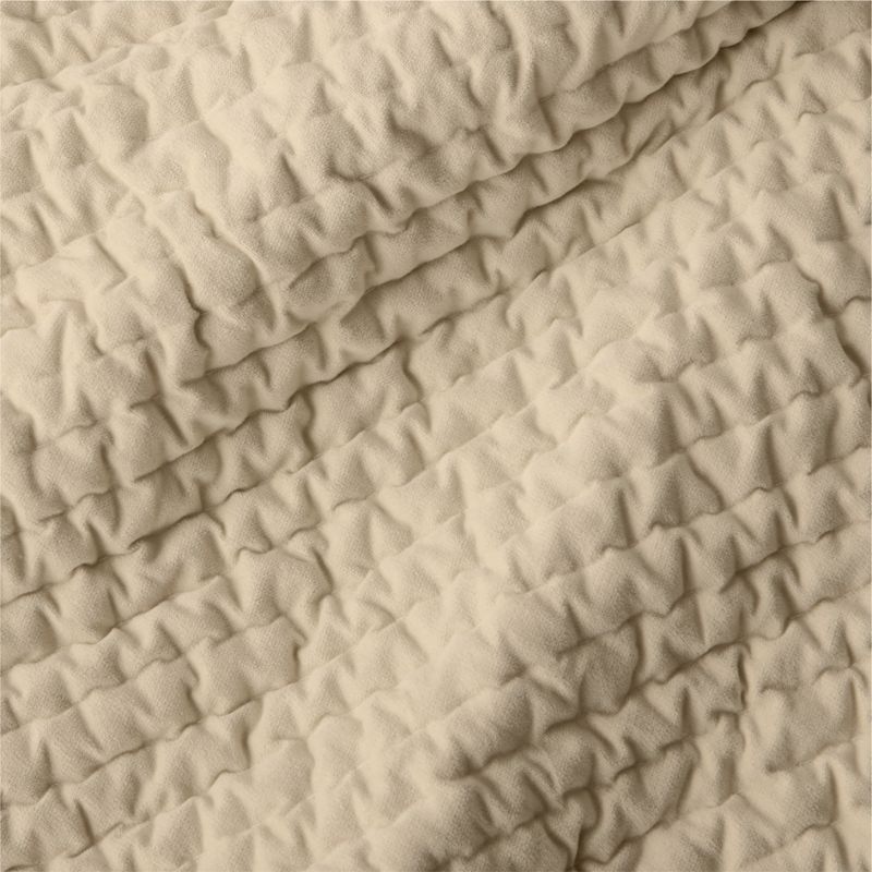 Organic Cotton Corduroy Ecru Beige King Quilt - image 1 of 4