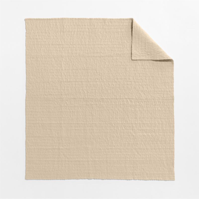 Organic Cotton Corduroy Ecru Beige King Quilt - image 2 of 4