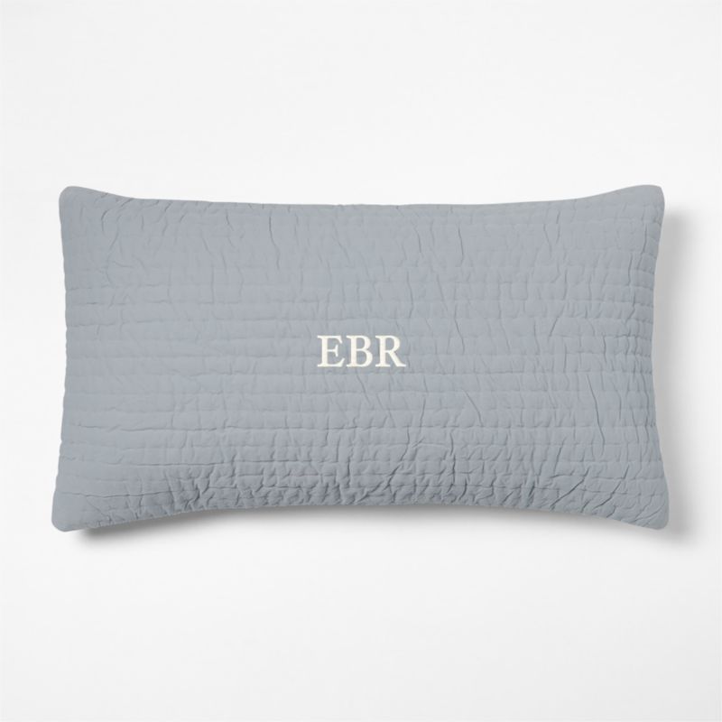Organic Cotton Corduroy Pale Blue King Bed Pillow Sham - image 3 of 4