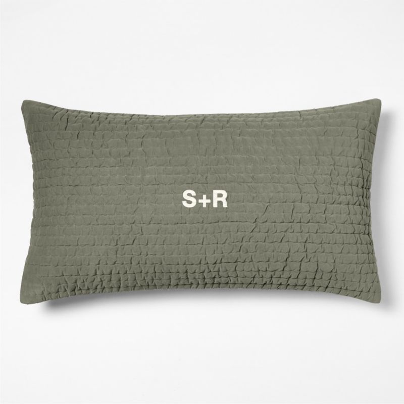 Organic Cotton Corduroy Shadow Sage Green King Bed Pillow Sham - image 4 of 4