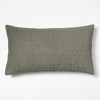 Organic Cotton Corduroy Shadow Sage Green King Bed Pillow Sham