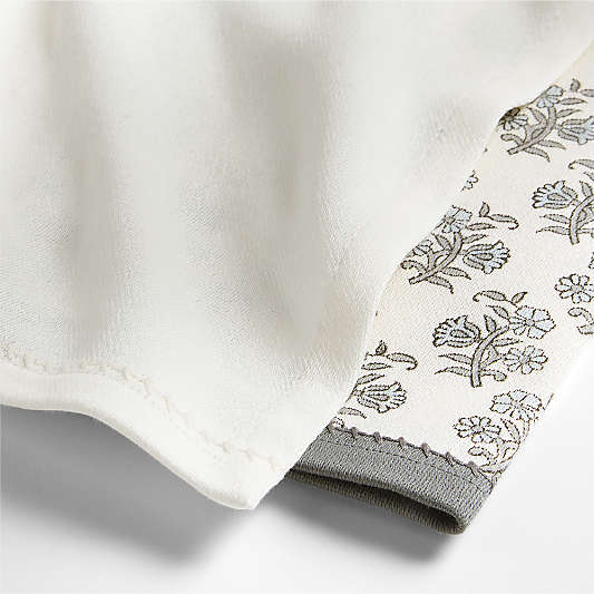 Organic Cotton Floral Print Hand Towels, Set of 2