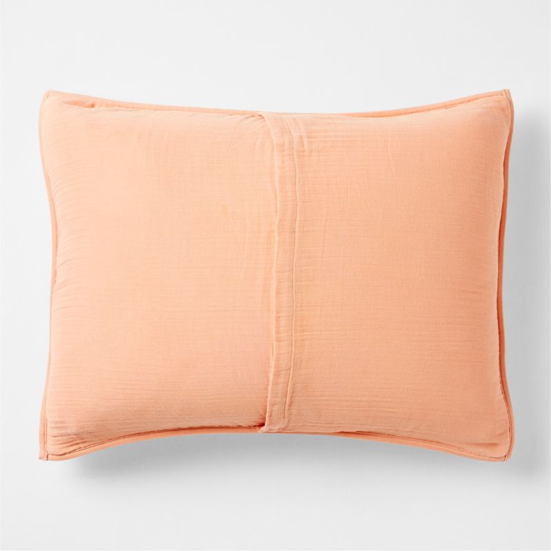 Kids Organic Reversible Cotton Gauze Pink Pillow Sham