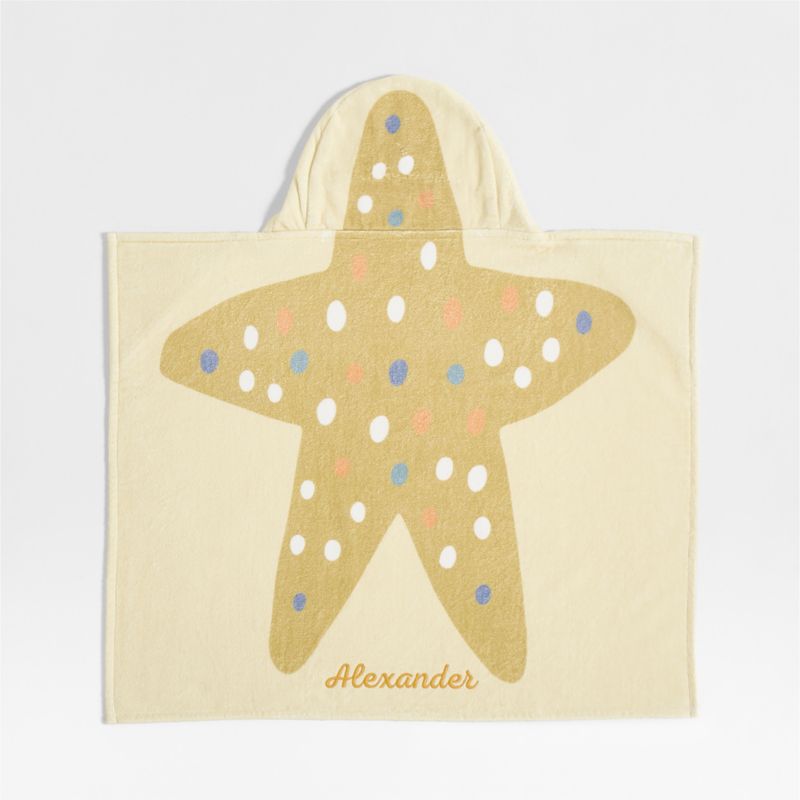 Starfish Organic Cotton Hooded Baby Beach Towel - image 0 of 6