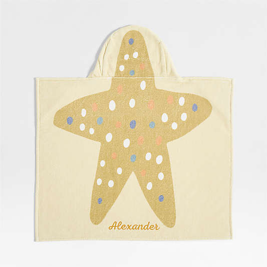 Starfish Organic Cotton Hooded Baby Beach Towel