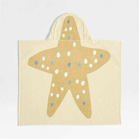 Starfish Organic Cotton Hooded Baby Beach Towel