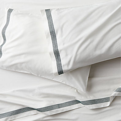 View Hotel Organic Cotton Linen Spruce Green King Sheet Set details