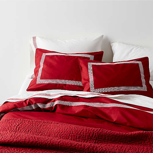 Red Duvet Covers Crate & Barrel