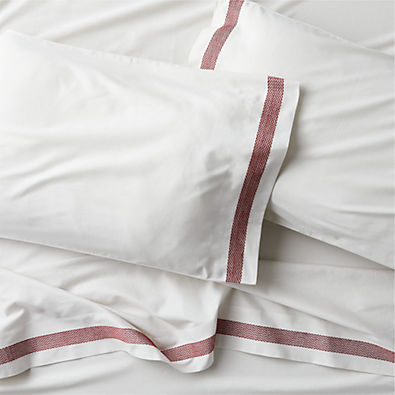 View Hotel Organic Cotton Linen Red Queen Sheet Set details
