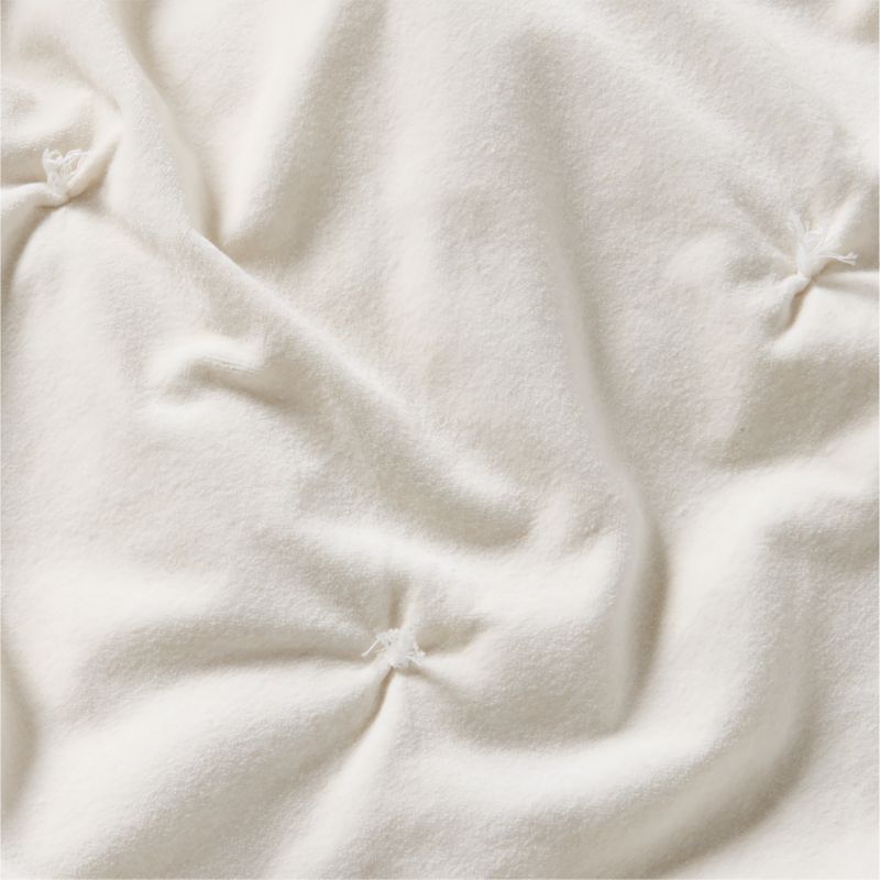 Organic Cotton Linen Velvet Arctic Ivory Standard Bed Pillow Sham - image 4 of 8