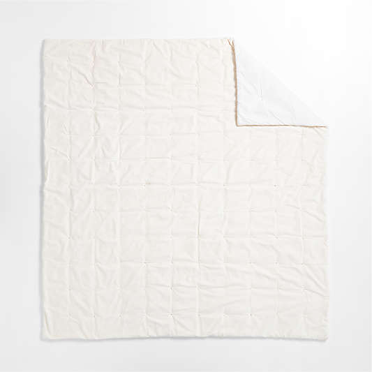 Organic Cotton Linen Velvet Arctic Ivory Full/Queen Quilt