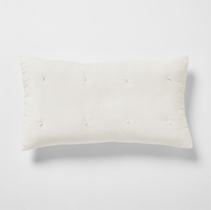 Organic Cotton Linen Velvet Arctic Ivory King Bed Pillow Sham - image 0 of 9