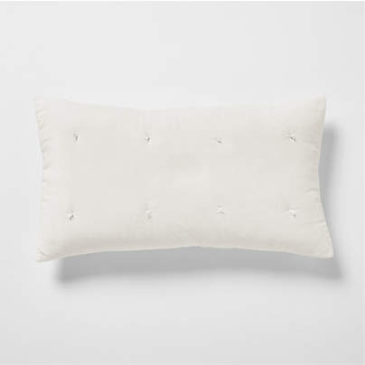 Organic Cotton Linen Velvet Arctic Ivory King Bed Pillow Sham