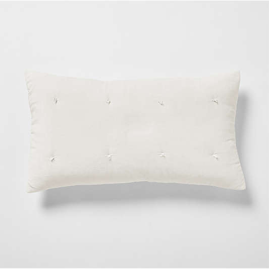 Organic Cotton Linen Velvet Arctic Ivory King Bed Pillow Sham