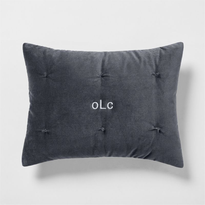 Organic Cotton Linen Velvet Midnight Navy Standard Bed Pillow Sham - image 5 of 7