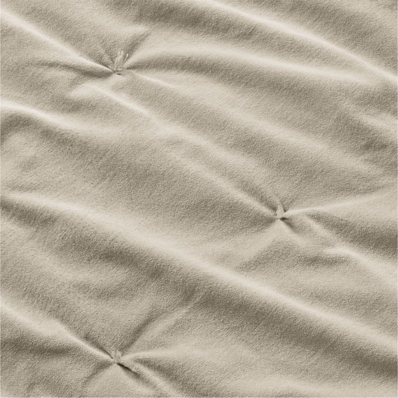 Organic Cotton Linen Velvet Sand Beige Standard Bed Pillow Sham - image 3 of 7